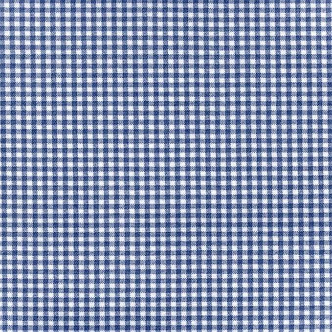 Barnett Home Decor Madrid Dark Blue Dining Chair Pad with Ties - 15 x 17 Size Small Chair Cushion - Latex Foam Fill - Machine Washable, Reversible, 100% Cotton, Made in USA (Gingham Check)