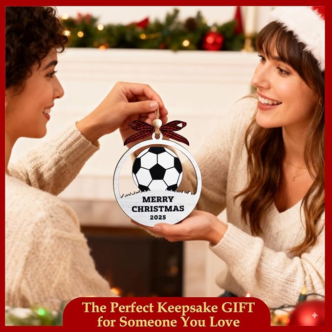 Football Ornaments for Tree 2025 - Soccer Ornament Best Gifts for Soccer Players - Football Christmas Ornaments to Use As Soccer Gifts and Christmas Decorations - Gift Ornament to Sports Lovers
