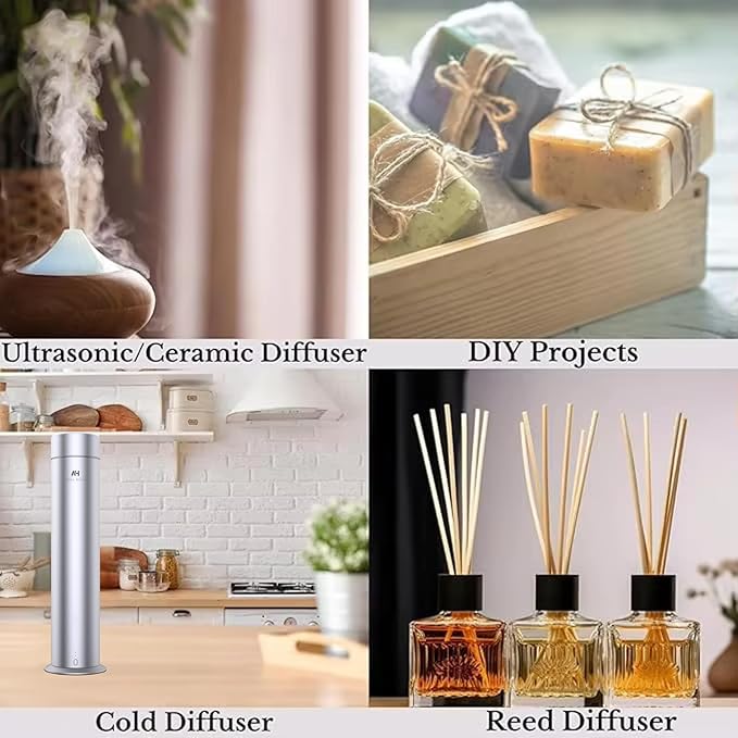 24K Diffuser Essential Oil Scent - Luxury Hotel Inspired Aromatherapy Scent Diffuser Oil - Hints of Zesty Citrus, Floral Jasmine, & Delicate Lily - for Essential Oil Diffusers - 500mL