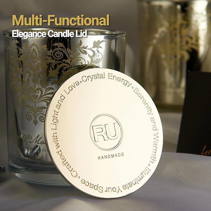 Scented Candle Gift Set – 3 Pack Luxury Crystal Candles with Lid & Wick Trimmer, Soy & Beeswax with CPL Oils | Relaxation, Meditation, Self-Care Gift for Women, Home Décor