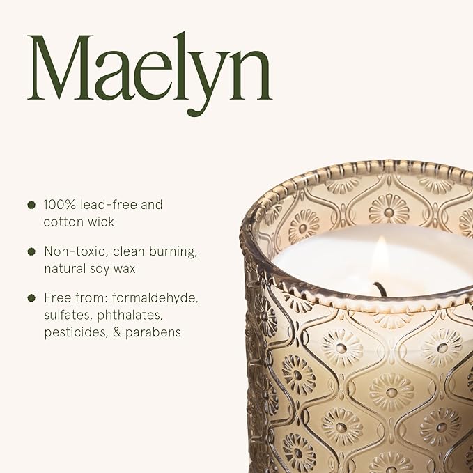LA JOLIE MUSE Vanilla Coconut Scented Candles, Island Coconut Candles for Home Scented, Luxury Candles Gifts for Women, Natural Soy Wax Candle, 6 oz 40 Hours Burn