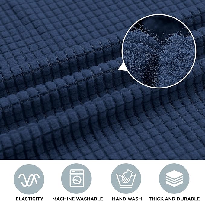 LURKA Stretch Oversized Sofa Slipcovers 1 Piece Couch Covers for 3 Cushion Couch Sofa Furniture Protector Full Sofa Covers with Elastic Bottom for Kids and Pet (X-Large,Royal Blue)