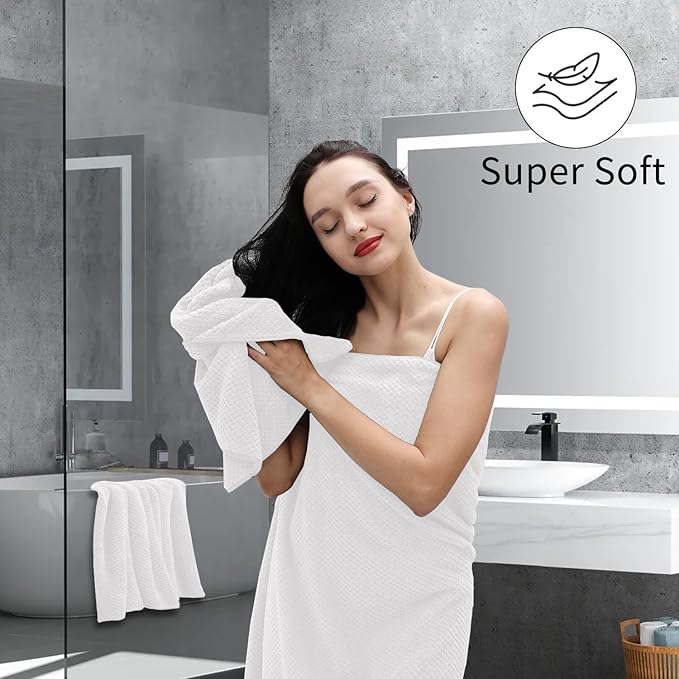 Hand Towels Set 2 Pack-16“x31”,Ultra Soft Microfibers Bathroom Towel Set Highly Absorbent Quick Dry Luxury Premium Towel Lightweight Durable Hand Towel Collection for Hotel Spa Gym Kitchen,White