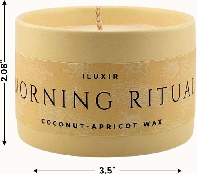 Morning Ritual Scented Candle – Earthy Moss, Palo Santo & Sandalwood – Perfect for Slow Mornings, Meditation, Yoga & Relaxation – Vegan, Phthalate-Free, Handcrafted in The USA (5 oz.)