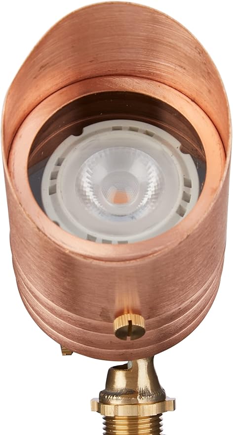 VOLT Fat Boy 12V Solid Copper Outdoor Spotlight for Low Voltage Landscape Lighting of Yard, Lawn, Garden, Patio, Trees & House