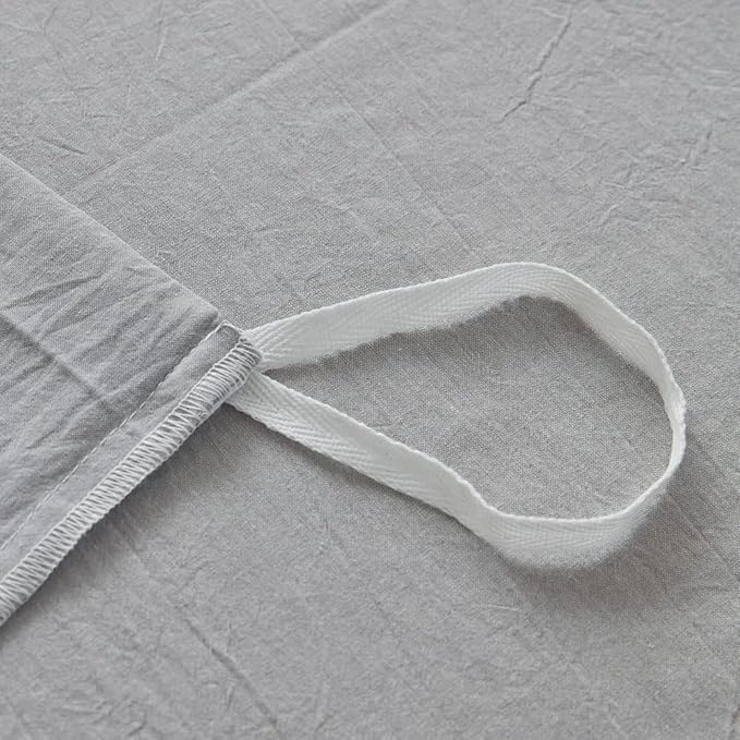 FACE TWO FACE Bedding Duvet Cover Set100% Washed Cotton Duvet Cover Linen Like Textured Breathable Durable Soft Comfy(California King, Lavender Grey)