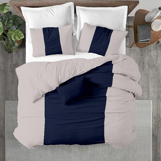 Kotton Culture 3 Pc Queen Size Duvet Cover Set- 100% Egyptian Cotton Sateen 600 Thread Count Ultra Soft Premium Durable Comforter Cover Zipper Closure & Corner Ties (Dashing Blue,Queen/Full 90" X 90")