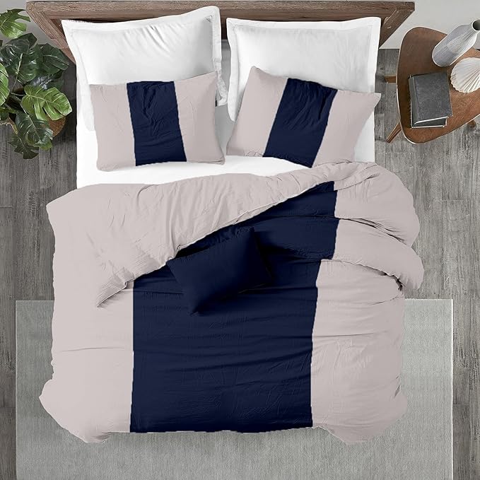 Kotton Culture 120"x98" 1 Pc Oversized King Duvet Cover Only 100% Egyptian Cotton - 600 TC Comforter Cover, Zipper Closure & Corner Ties - Fits Large King Inserts (Oversized King, Dashing Blue)