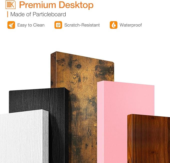 ODK Small Desk, 27.5 Inch Computer Desk for Small Spaces, Compact Desk with Storage, Study Table with Monitor Stand for Home Office, Black