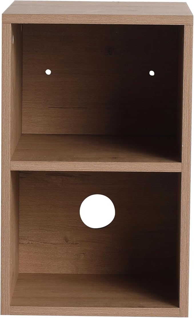 Goujxcy 48 Inch Bathroom Vanity with Sink Combo Modern Floating Vanity Cabinet with Ceramic Vessel Sink and Side Storage Shelves, Soft Closing Door Design (Imitative Oak)