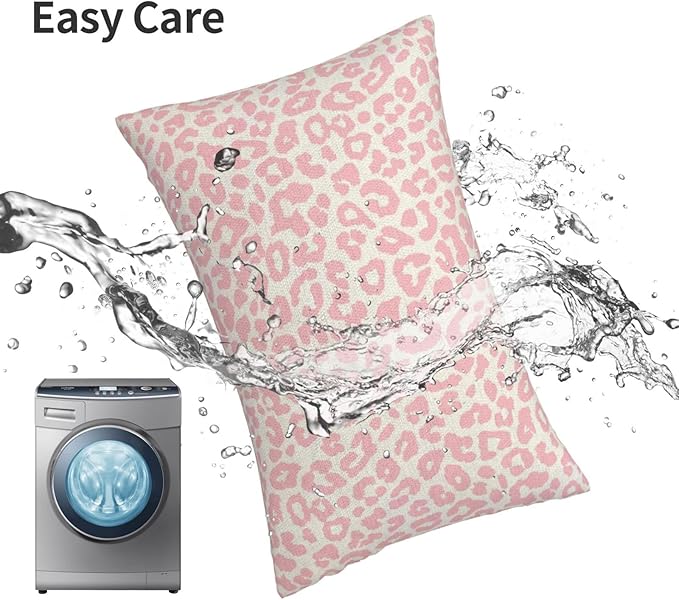 Leopard Print Pillow Covers 12x20 Pack of 2 Pink Animal Pattern Cheetah Decorative Throw Pillow Covers Outdoor Decor Boho Abstract Modern Pillowcase Farmhouse Lumbar Cushion Case for Home Sofa