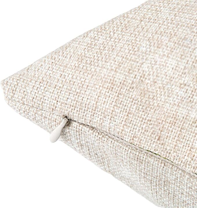 WOMHOPE Set of 4 Vintage Geometric Decorative Throw Pillow Covers Pillow Cases Cushion Cases 18 x 18 Inch for Living Room,Couch and Bed (Wooden)