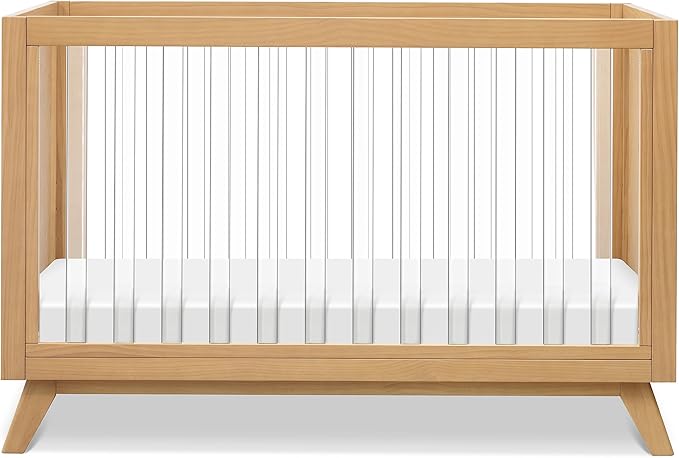 DaVinci Otto 3-in-1 Convertible Crib in Honey with Acrylic Slats, Greenguard Gold Certified