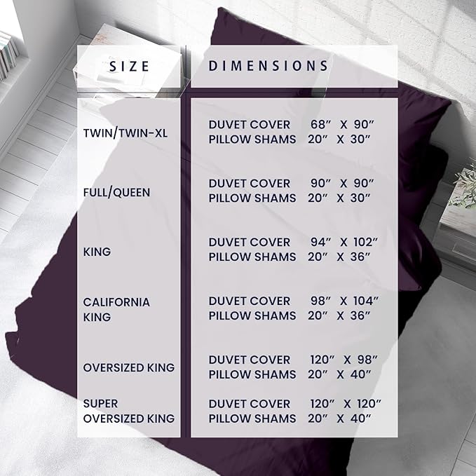 Kotton Culture 3 Pc Queen Size Duvet Cover Set -100% Egyptian Cotton Sateen 600 Thread Count Ultra Soft Premium Durable Comforter Cover Zipper Closure & Corner Ties (Plum,Queen/Full 90" X 90")