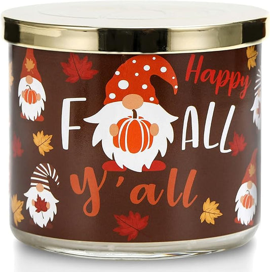 Fall Candle, Pumpkin Vanilla Candles, Pumpkin Scented Candle, Autumn Large 3 Wicks for Home, 14 oz