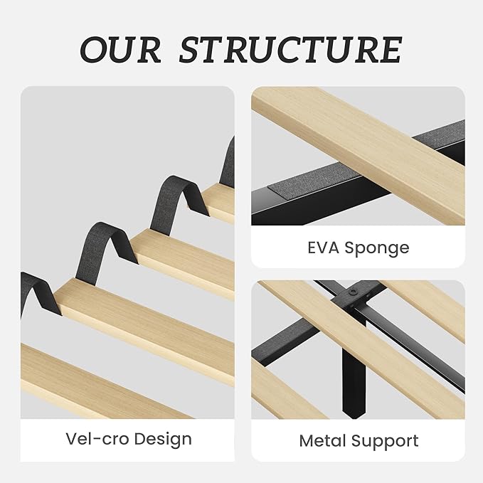 Queen Bed Frame, Platform Bed Frame with Velvet Upholstered Headboard, No Box Spring Needed, Sturdy Metal Support, Noise Free, Easy Assembly, Modern Bedroom Furniture, Grey