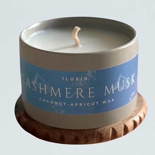 Cashmere Musk Luxury Candle – Cozy & Elegant Scent with Amber, Vetiver & Florals – Phthalate-Free, Vegan, Handcrafted, Cruelty-Free Candle for Home, Office & Gifting (5 oz.)