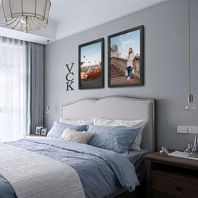 VCK 16x24 Poster Frame Set of 4 - Black, Gallery-Quality Wood Picture Frames, 1.1-Inch Wide Border, Polished Plexiglass, Vertical or Horizontal Wall Display for Photo/Art/Prints, Black