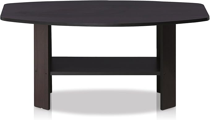Furinno Simple Design Coffee Table, Dark Walnut