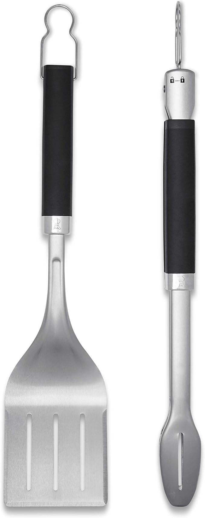 Weber Precision Tongs & Spatula Grilling Tool Set, Stainless Steel