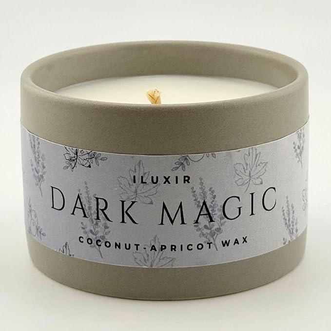 Eucalyptus, Amber & Dark Musk – Bold Cologne-Inspired Aroma - Dark Magic Scented Candle for Men – Hand-Poured in USA, Coconut-Apricot Wax, Phthalate-Free, Long-Lasting Burn (5 oz.)