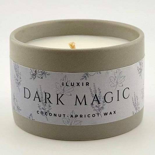 Eucalyptus, Amber & Dark Musk – Bold Cologne-Inspired Aroma - Dark Magic Scented Candle for Men – Hand-Poured in USA, Coconut-Apricot Wax, Phthalate-Free, Long-Lasting Burn (5 oz.)