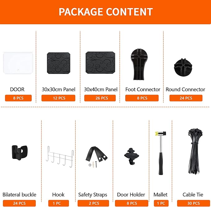 AWTATOS Shoe Rack, 8 Tier Shoe Storage Cabinet with Door, 32 Pair Shoe Organizer Shelves for Closet Hallway Bedroom Entryway, Black