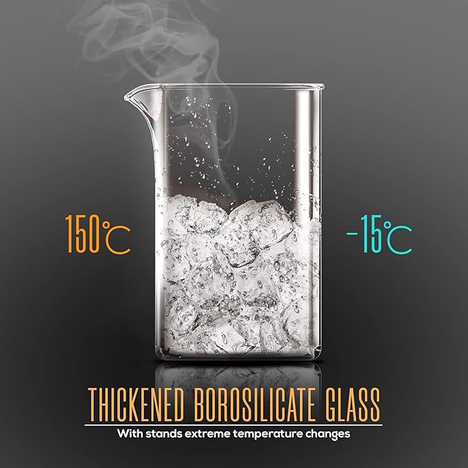 Utopia Kitchen 12 Ounce 0.35 Liter French Press Coffee Maker, Tea Maker, Travel Coffee Presses, Heat Resistant Thickened Borosilicate Coffee Pot for Camping Travel Gifts, Grey Pack of 1