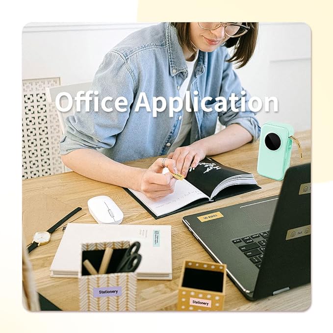 Phomemo Label Maker Machine with Tape, D35 Portable Bluetooth Handheld Label Printer Wireless Mini Labels Maker, Easy to Use with Smartphone Small Sticker Labeler Rechargeable for Home Office organize