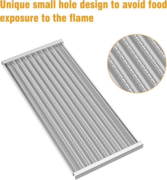 BBQ-PLUS Infrared Grill Emitter Plate for Charbroil Grill 463242515, 463367016, 463242516, 466242515, 466242615, 463243016, 463367516, 466242516, 466242616, 463346017, Stainless Steel, 3 Pack