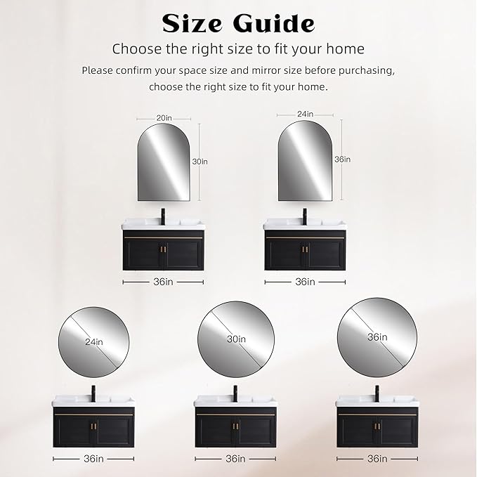 White Round Mirror 30 Inch,Circle Bathroom Vanity Mirror for Wall,Hanging Modern Tempered Glass Mirror for Entryway or Living Room
