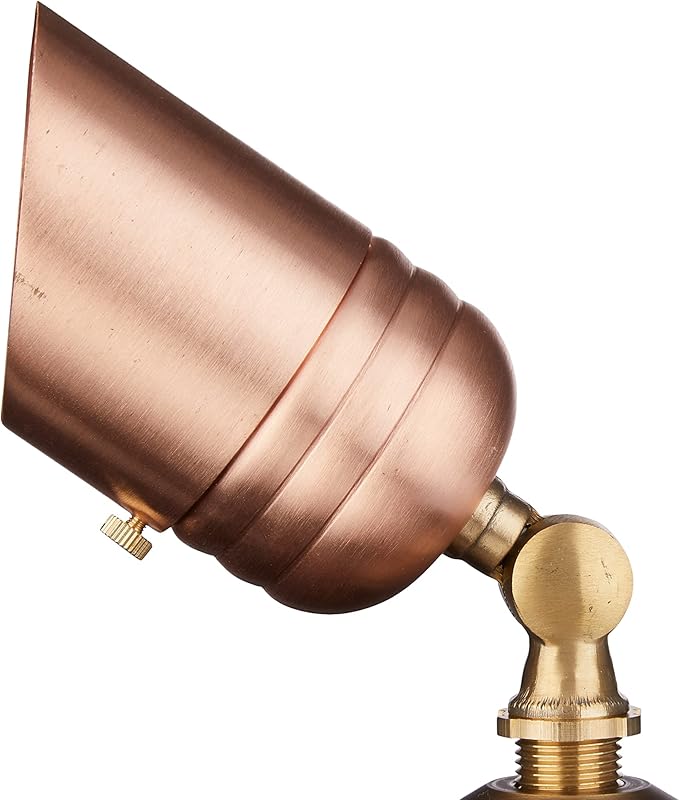VOLT Fat Boy 12V Solid Copper Outdoor Spotlight for Low Voltage Landscape Lighting of Yard, Lawn, Garden, Patio, Trees & House