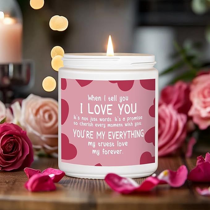 MOASITN I Love You Candle Candles for Her Him, Romantic Valentines Day, Anniversary, Birthday, Christmas for Wife, Girlfriend, Boyfriend, Husband, Natural Soy Wax Scented Candles