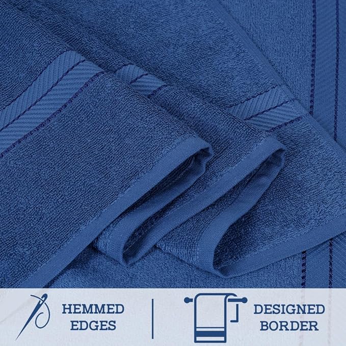 Casa Lino Bath Sheets Set Extra Large - 100% Cotton Extra Large Bath Towels - Highly Absorbent & Quick Dry Oversized Towels for Adults - 60" x 30" - Pack of 2 - (Cobalt Blue)