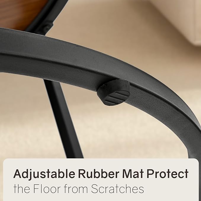 Nesting Tables Set of 2, 31.5" Round Coffee Table, Small Nesting Coffee Table with Adjustable Non-Slip Fee, Wood Grain Top Nesting Tables for Living Room, Bedroom (Wood Grain Brown)