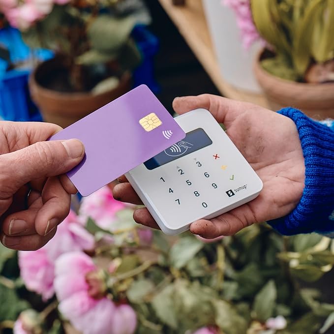 SumUp Plus Card Reader, Bluetooth - NFC RFID Credit Card Reader for Smartphone