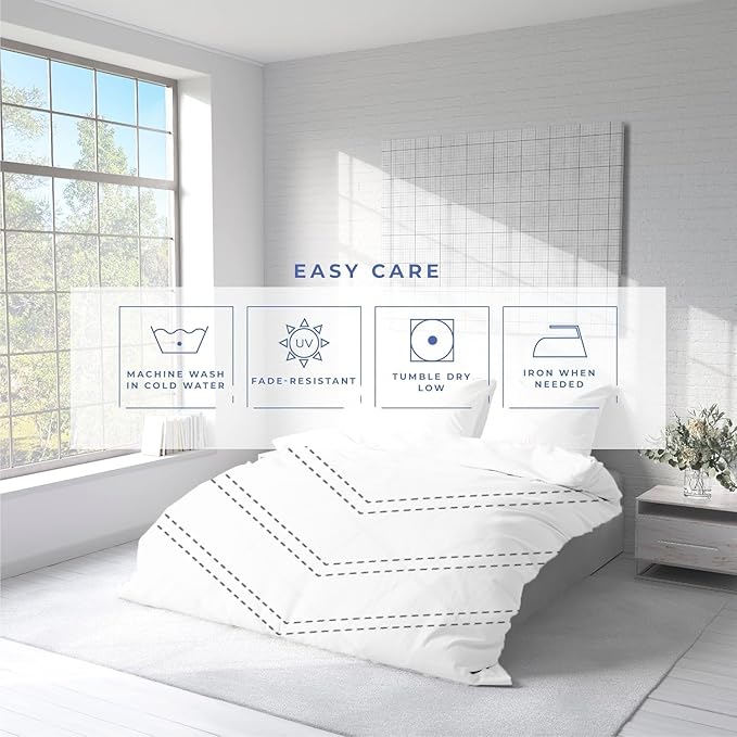 Kotton Culture Oversized King Size Duvet Cover Set 100% Egyptian Cotton - 600 Thread Count Ultra Soft Premium Comforter Cover Zipper Closure & Corner Ties (Arrow White,Oversized King 120" X 98")