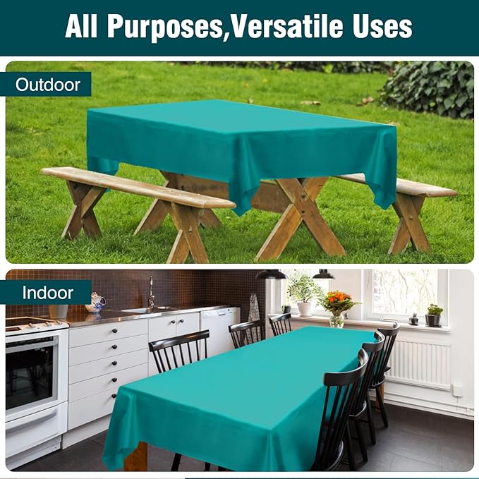 Craft And Party Hunter Green Plastic Table Cover Roll, 40Inch X 300Feet Disposable Plastic Tablecloth, Banquet Rectangle Tablecover Roll