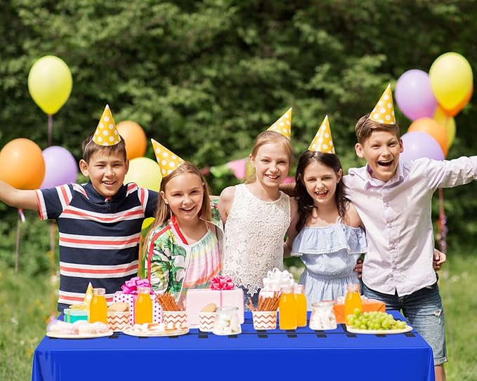 3 Pcs Train Party Decorations Railroad Track Tablecloths Train Birthday Party Supplies 54 x 108 Inch Plastic Table Covers for Railroad Track Western Theme Birthday (Blue)