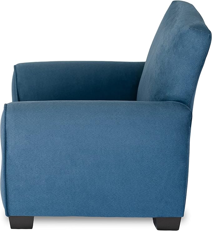 Kid Rocking Chair for Toddlers, Child Chair for Little Kids, Upholstered Toddler Armchair for Children, Comfy and Cute Little Kid Chairs (Legs, Navy)