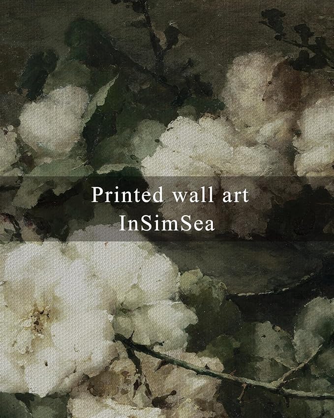 InSimSea Framed Canvas Wall Art, Vintage & Modern Farmhouse Decor, Large Wall Art for Living Room & Bedroom, French Country Wall Prints, 20"x30"