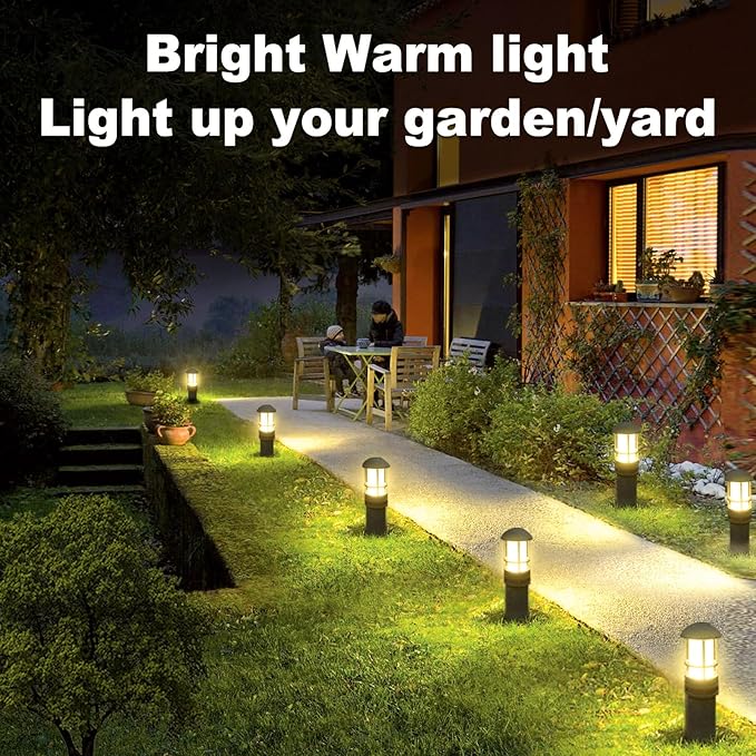 VOLISUN Outdoor LED Landscape Lighting,12-Pack 3W 12V Low Voltage Pathway Lights,Outdoor Waterproof Garden Lights,Aluminum Housing ETL Listed,CRI 90+,3000K Warm White for Driveway Sidewalk