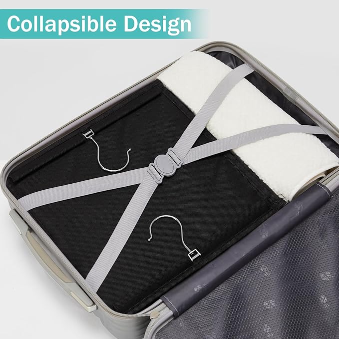 YOUDENOVA Hanging Closet Organizers and Storage, 6-Shelf Hanging Closet Shelves, Black