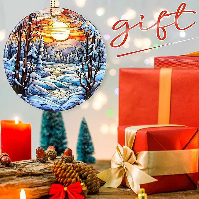 Christmas Ornament, Winter Tree Ornament, Christmas Decorations for Tree, Heirloom Keepsake, Gift Idea