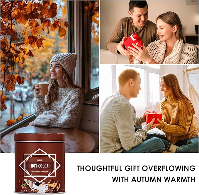 Fall Scented Candle ā Hot Cocoa Soy Candle 9oz, 50 Hour Burn, Non-Toxic Autumn Decor, Holiday Gift for Women & Men