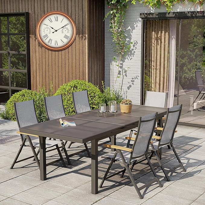 12 inch Outdoor Wall Clock, Plastic Waterproof Wall Clock with Temperature & Humidity for Patio Garden Home