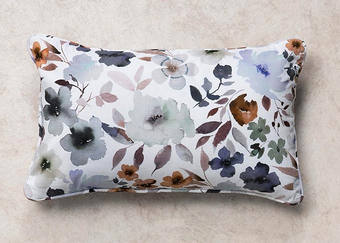 Maison d' Hermine Decorative Pillow Covers 12x20 Inch Rectangle 100% Cotton Throw Pillow Covers with Invisible Zipper Cushion Case for Living Room Couch, Chair, Sofas, Bedroom, Home (Blossom - Flora)