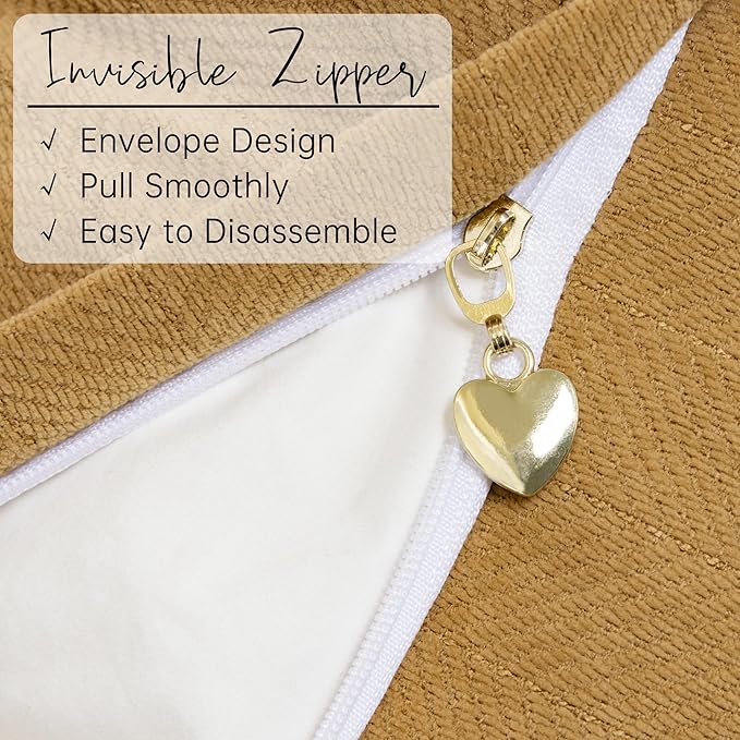 ZWJD Mustard Yellow Throw Pillow Covers 12x20 Set of 2 Chenille Pillow Covers with Elegant Design Soft and Luxurious Decorative Throw Pillows for Couch, Bed, and Home Decor