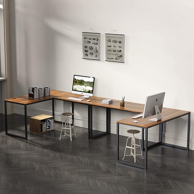 SHW Mission 48-Inch Home Office Computer Desk, Walnut