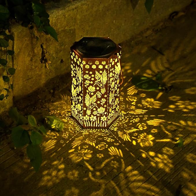 Styleonme Hummingbird Lover Solar Light, Mother's Day Lantern Gift for Mom Grandma Women Sister, Hanging Image Hummingbirds Lanterns, Yard Corridor Garden Decor, Thanksgiving Day, Birthday Gifts